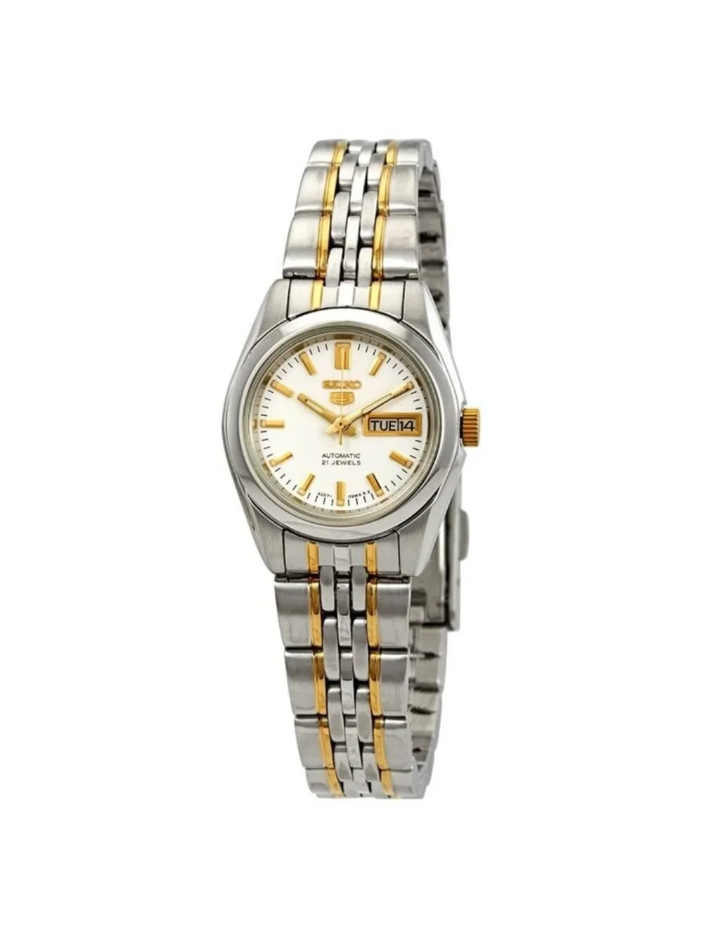 NWT Seiko Series 5 Automatic White Dial Ladies Watch